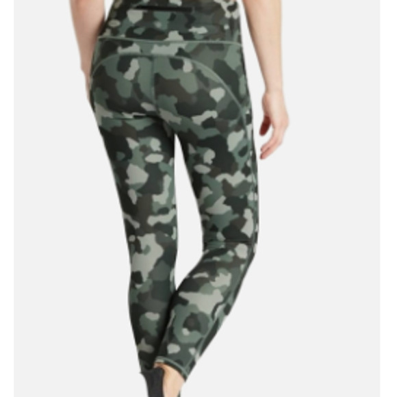 Athleta Lightning Stash Pocket Olive Camo Size XS - Picture 2 of 7